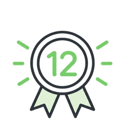 12 months warranty icon